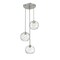 Z-Lite Chloe 3 Light Pendant, Brushed Nickel & Clear 490P10-3R-BN - alternate 3